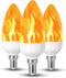 Flame Effect Chandelier LED Fire Candle Light Bulb Flaming Flicker E12 Candelabra