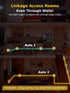 BR168 3 Pack Smiling Shark Linkage Motion Sensor Night Light LED Smart Linked PIR & Light Sensing, Rechargeable