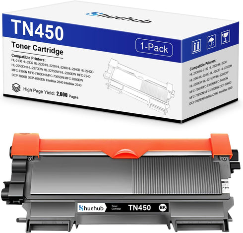 TN450 Black Toner Cartridge Replacement for Brother TN-450 TN420 TN-420 Toner for HL-2270DW HL-2230 HL-2240D HL-2280DW