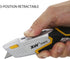 XW Auto Loading Utility Knife with 3-Position Retractable Box Cutter and 5 Pre-loaded Blades, Bonus 10 Blades
