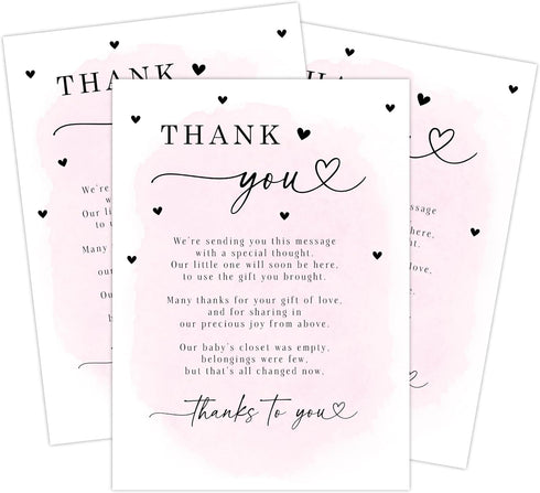 Your Main Event Prints Baby Shower Thank You Cards with Envelopes -