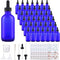 42 Pack 4oz Cobalt Blue Glass Bottles with Glass Eye Droppers for Essential Oils, Lab Chemicals & More