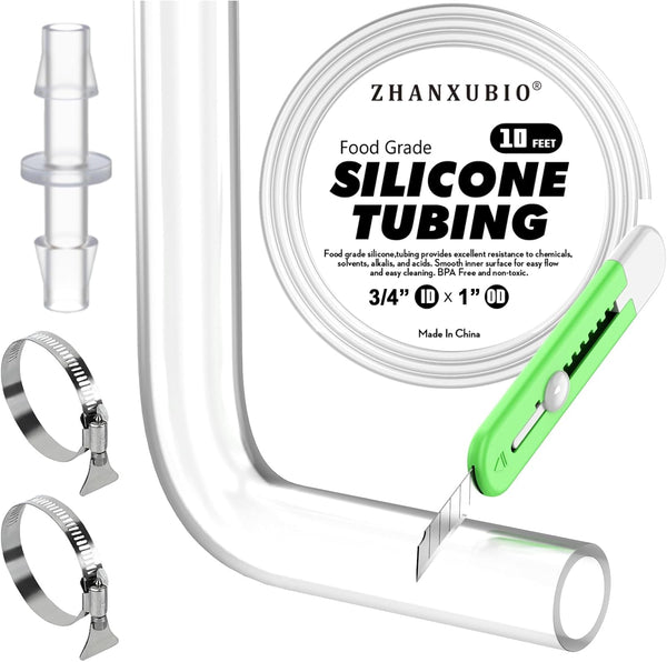 ZHANXUBIO Silicon Tubing,Food Grade Silicon Tubing,aquarium tubing,drip irrigation tubing,High Temp Pure Silicone Hose