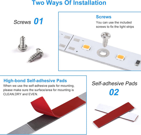 Counters Closet. 6 12 Inches Dimmer Dimmable. 1500 2700K Under Cabinet LED Lighting Kit for Kitchen Cabinet Shelf PCS
