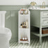 3-Tier VECELO Bathroom Shelves for Narrow Space, Modern Corner Shelf Stand,Small Storage Organizer for Bathroom,Toilet