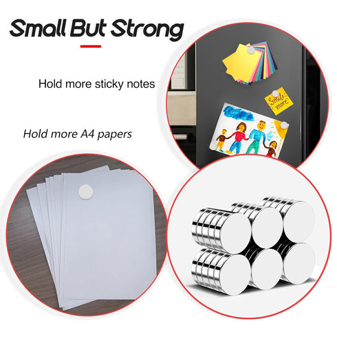 Small Strong Magnets, 30Pcs Round Neodymium Refrigerator Magnets for Crafts, Tiny Disc Magnets for Whiteboard