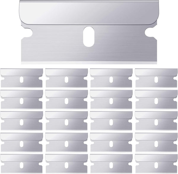 Honoson 120 Pcs Straight Razor Blades, Carbon Steel Single Edge Razor Blades Bulk,