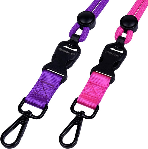 Wisdompro 2 Pack Durable Round Cord Lanyard, 21 inch with Safety Breakaway Buckle for Keys and ID Holders