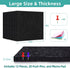 Large Cork Board for Walls, 12 Pack Black Felt Wall Tiles, 47"x35" with Push Pins & Sticky Tabs