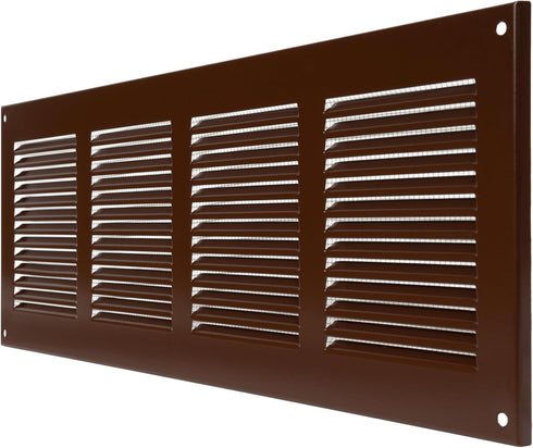 Vent Systems 16" x 6'' Inch Brown Air Vent Cover, Metal Air Return Grill with Pest Guard Screen