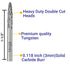 10PC Double Cut Carbide Burr Set - 0.118" (3mm) Shank, Rotary Tool Cutting Burrs for Wood Carving, Metal Working