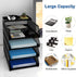 Natwind 4-Tier Stackable Paper Tray, Metal Mesh Desktop Organizer for Paper, Letter, and Document Storage