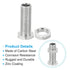 PATIKIL M10x30mm 10 Set Hex Bolts and Nuts Kit, Fine Thread Hollow Screws Assortment Hexagon Head Screw Through Hole