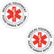 line 24 Medical Equipment Warning Signs - Medical Alert Stickers 4 Reflective Decals (2-Pack)