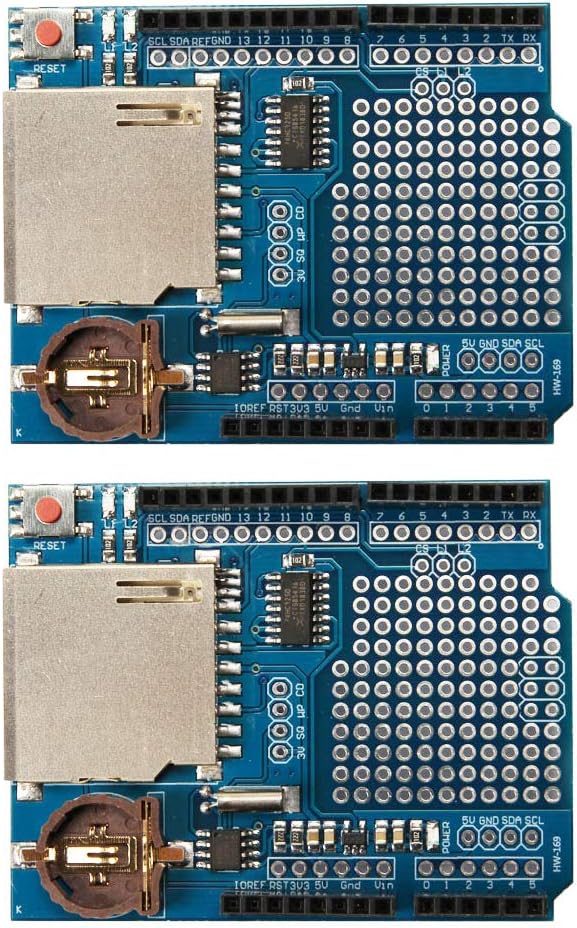 Ximimark 2PCS Data Logger Module Logging Shield Data Recorder DS1307 for Arduino UNO