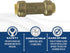 XFITTING 1/2" x 1/2" Push Fit Check Valve, Certified to NSF ANSI 61, Brass Plumbing Fitting for Copper, Pex