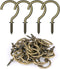 RELBRO 1-1/4 Inch Metal Screw Hooks, Bronze, 50 Pcs Cup Hooks