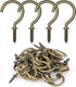 RELBRO 1-1/4 Inch Metal Screw Hooks, Bronze, 50 Pcs Cup Hooks