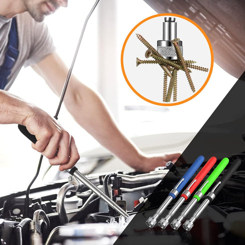 4 Pcs Telescoping Magnet Pickup Tool, Extendable Magnetic Sticks for Practical Gifts for Men