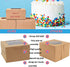 OAMCEG 100 PCS Individual Cupcake Boxes with Window and Stickers, 4x4x3 Inch, Small Cake Boxes, Pastry Carrier