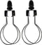 ECUDIS 2 Pack Lamp Shade Light Bulb Clip Lampshade Adapter with Finial, Black