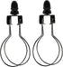 ECUDIS 2 Pack Lamp Shade Light Bulb Clip Lampshade Adapter with Finial, Black