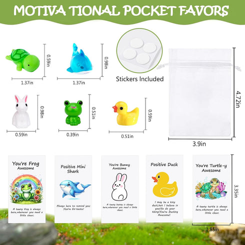 Z-synka 100 Set Employee Appreciation Gifts Bulk for Thank You Staff Teacher Office Coworker Nurse Pocket Gifts Animal