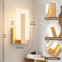 JERANDO 3000K Modern LED Wall Sconces, Acrylic Gold Wall Lamp, Warm White Indoor Wall Light, Hardwired Wall Mount