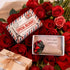 OAEUQ Red Paper Roses in Matchbox - Miniature Rose Bouquet Valentine's Gift for Her Unique Love Token Alternative