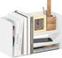 Furinno Hermite Wood Desktop Book and Home Office Supplies Storage Organizer, White