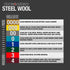 Homax Rhodes American Metal Polishing Steel Wool, Very Fine Grade #00, 12 Pads