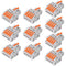 AITRIP 10Pcs Lever Wire Connectors, Mini Quick Terminal Block Compact Splice Electrical Connectors, 1 in 4 Out