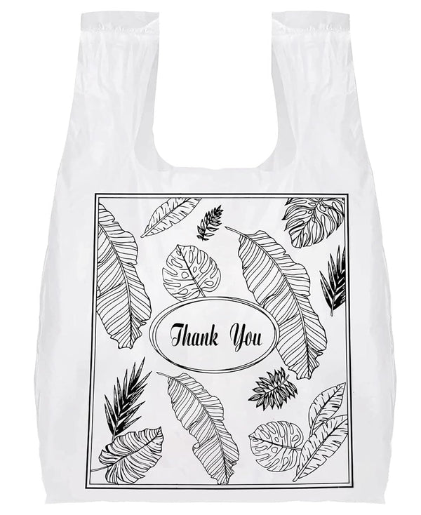 Yesland 500 Pack Plastic Bags with Handles, Clear Thank You Plastic Grocery Bags
