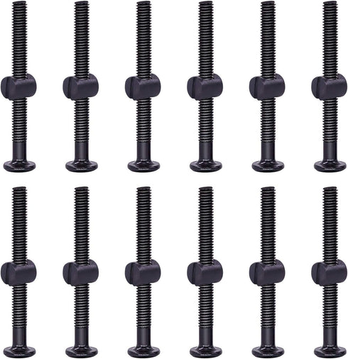 Swpeet 25Pcs Black M6 65mm Crib Screws, Hex Socket Head Cap Bolts and