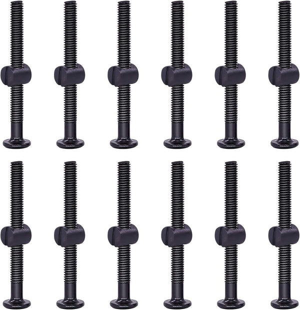 Swpeet 25Pcs Black M6 65mm Crib Screws, Hex Socket Head Cap Bolts and