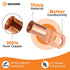 SELTERM 25pcs 4 AWG Battery Lugs, 5/16" Stud Ring Terminals, Heavy Duty Copper Wire Lugs, UL Bare Copper