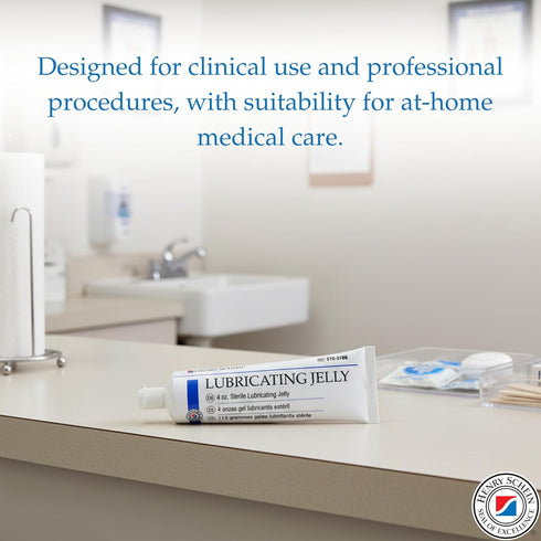 4 oz Henry Schein Sterile Lubricating Jelly Flip-Top Tube, Water-Soluble, Non-Greasy Formula for Medical and Personal