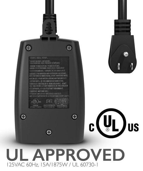100 15A 1/2HP, Fosmon Outdoor Light Timer Outlet with Remote Control, Waterproof Dusk to Dawn Plug-in Timer