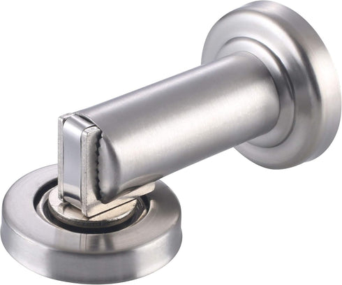 Magnetic Door Stopper, Heavy Duty Metal Door Holder with Magnet, Wall or Floor Mount, Brushed Nickel for Home Office