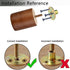 3 Set 4, M8 Maricome in Wooden Legs of Solid Round Wood Replacement Feet Predrilled BoltSuitable for Sofa Couch Dresser