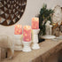 3 Pack Homemory Flameless Candles with String Lights, Embedded Fairy String Lights LED Candles, Electric Flickering