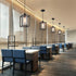 AOJUNSANSAN Black Pendant Lights for Kitchen Island Industrial Lantern Pendant Light Fixtures with Clear Glass Shade