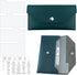 Cash Envelope Wallet, Dark Blue PU Leather with 4 PCS Cash Dividers and 2 Sheets Cash Envelope Tab Stickers