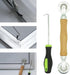 Screen Repair Kit - Roller Tool with Bearing, Retainer Spline (32ft) and Hook for Window Patio Door