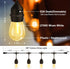 50FT 15+2 Bulbs, IP65 Commercial 2700K Dimmable LED Outdoor String Lights with Shatterproof Waterproof, Grade Patio