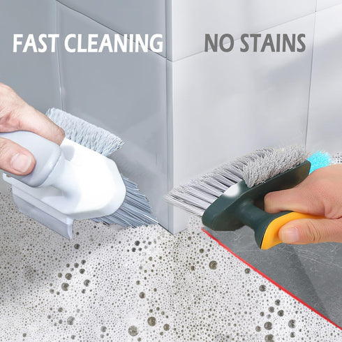 Alnorte 4 1 in Grout Cleaning Brush with Scrape, V Shape Grout Cleaner for Tile Floors, Bathroom, Corner, Baseboard