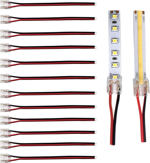 2Pin 10mm Strip & Wire Led Strip Light Connector for 10mm Width