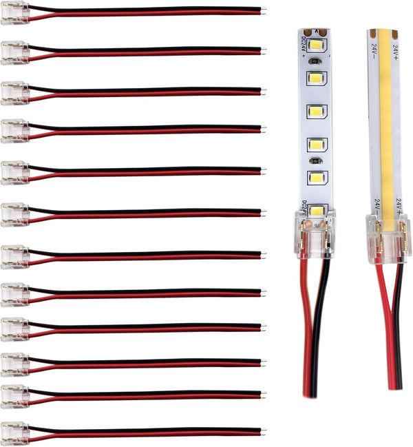 2Pin 10mm Strip & Wire Led Strip Light Connector for 10mm Width