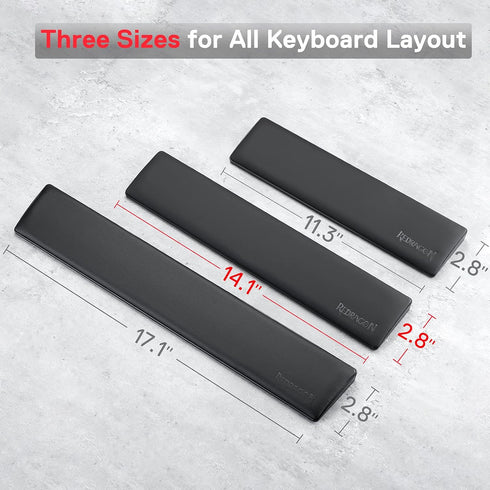 P036 80% 87 14.13 2.87 0.78 inch (20mm) Redragon Meteor M Computer Keyboard Wrist Rest Pad, Ergonomic Soft Memory Foam