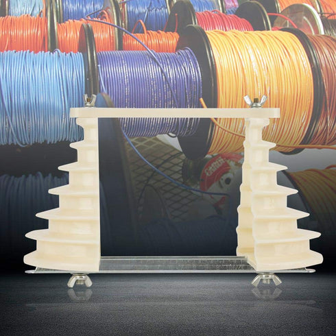 Electrical Machine Plastic Single Phase Coil Wire Winding Head Holder - 6 Layer Beige